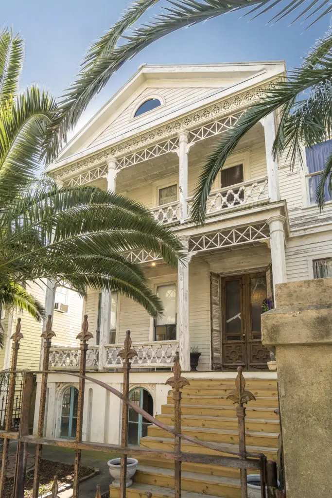 The Rehabilitation in Progress House: James and Amelia Byrnes House, built c.1881, at 2113 Ball Street