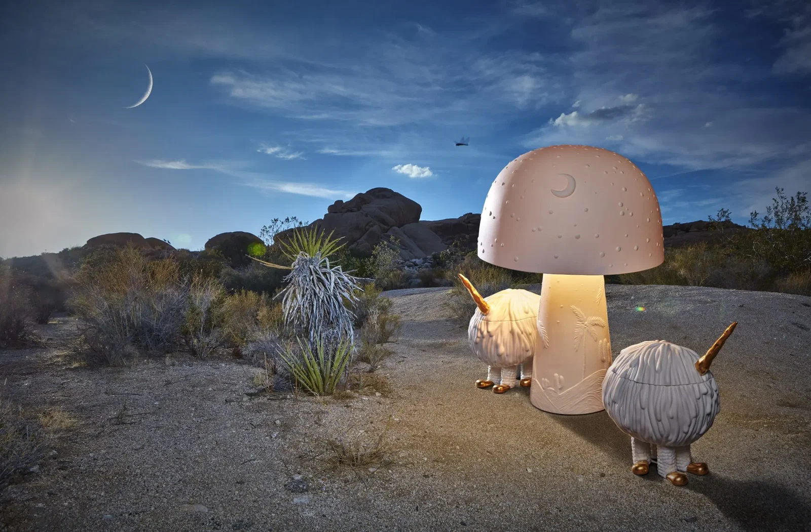 Haas Mojave Moon Lamp and Mojave Unicorn 4-Wick Candle