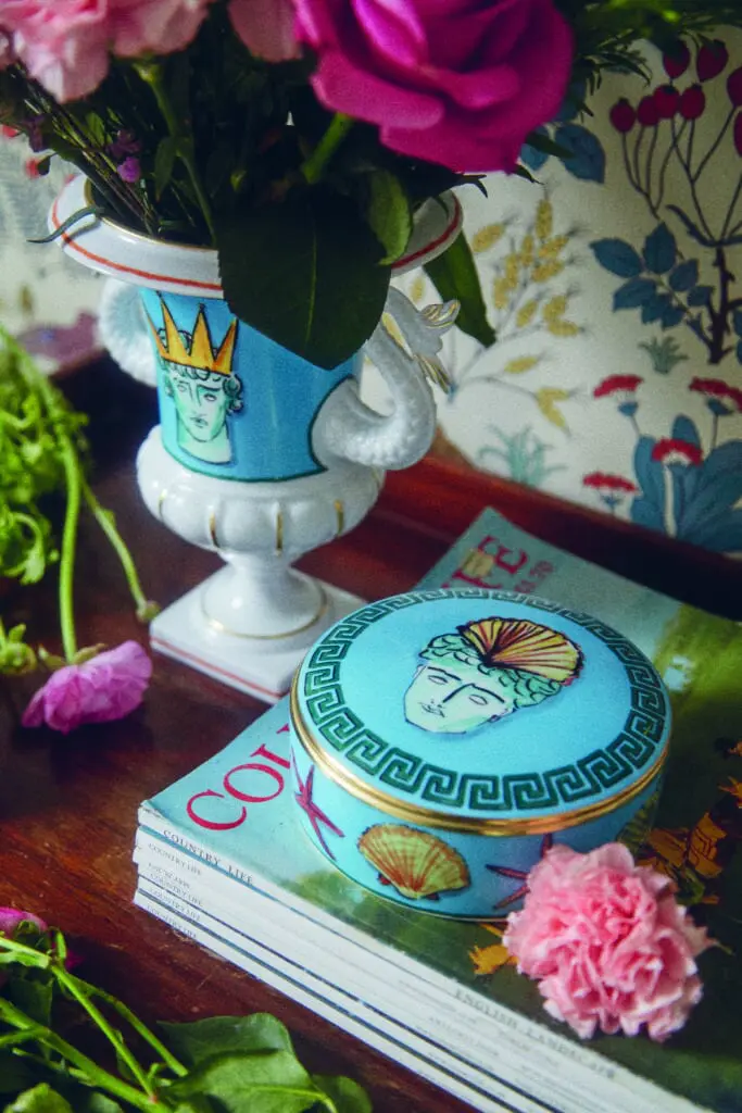 Edward Luke Hall uniquely pairs antiquity with maximalism.