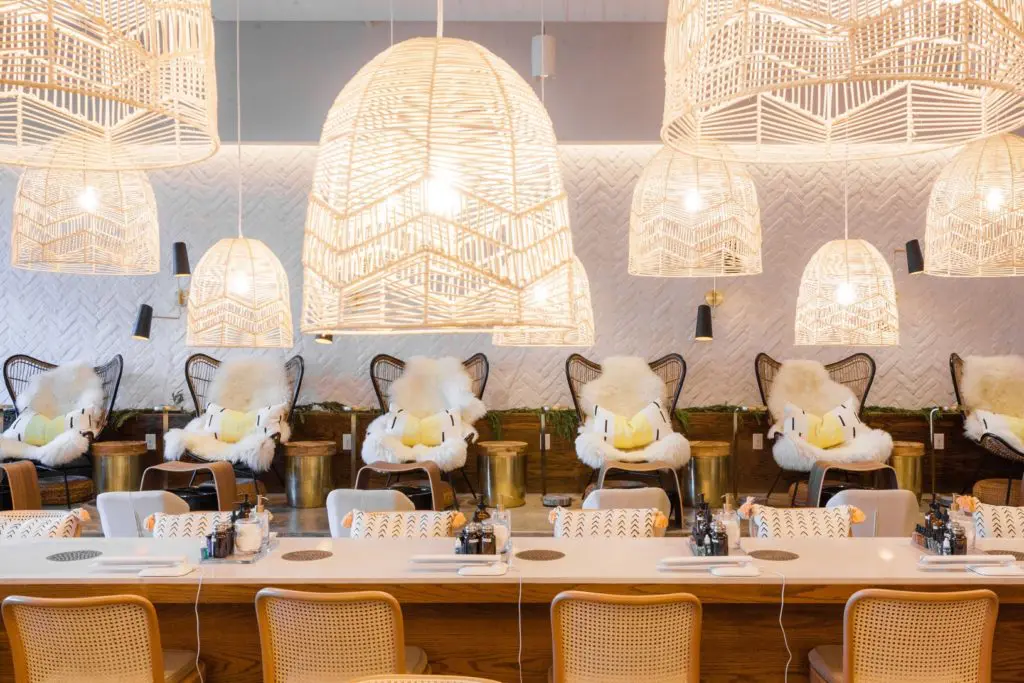 Verbena Parlor + Social House is a combo nail salon and coffee, beer, and wine bar. 