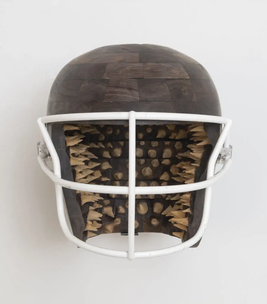 Hugh Hayden's "Crown of Thorns," 2018, at Lisson Gallery