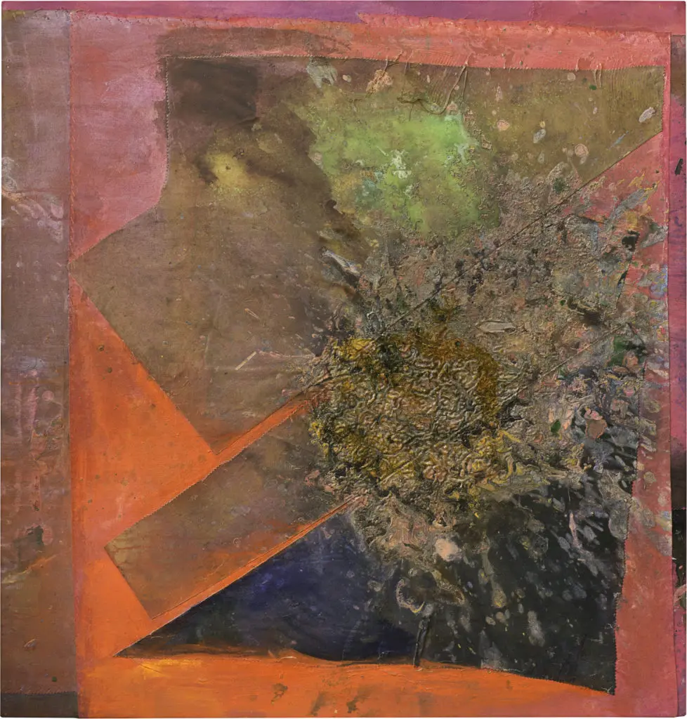 Frank Bowling's "Madambutterfly," 2011, at Hales Gallery
