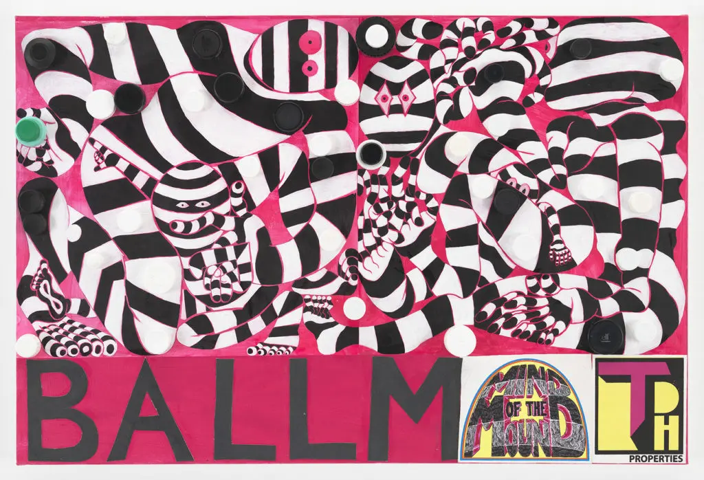 Trenton Doyle Hancock's "BALLMAT," 2018, at James Cohan Gallery