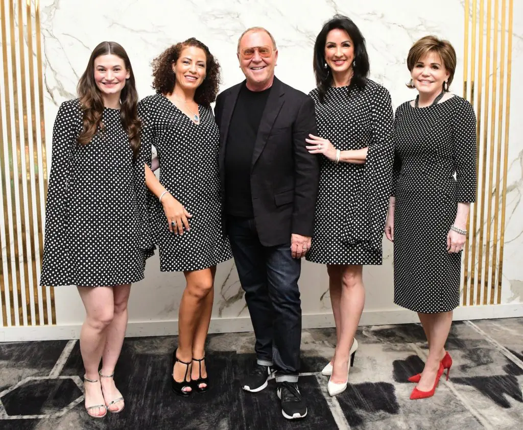 Michael Kors and his polka dot brigage at the Saks Fifth Avenue luncheon. (Photo by Daniel Ortiz)