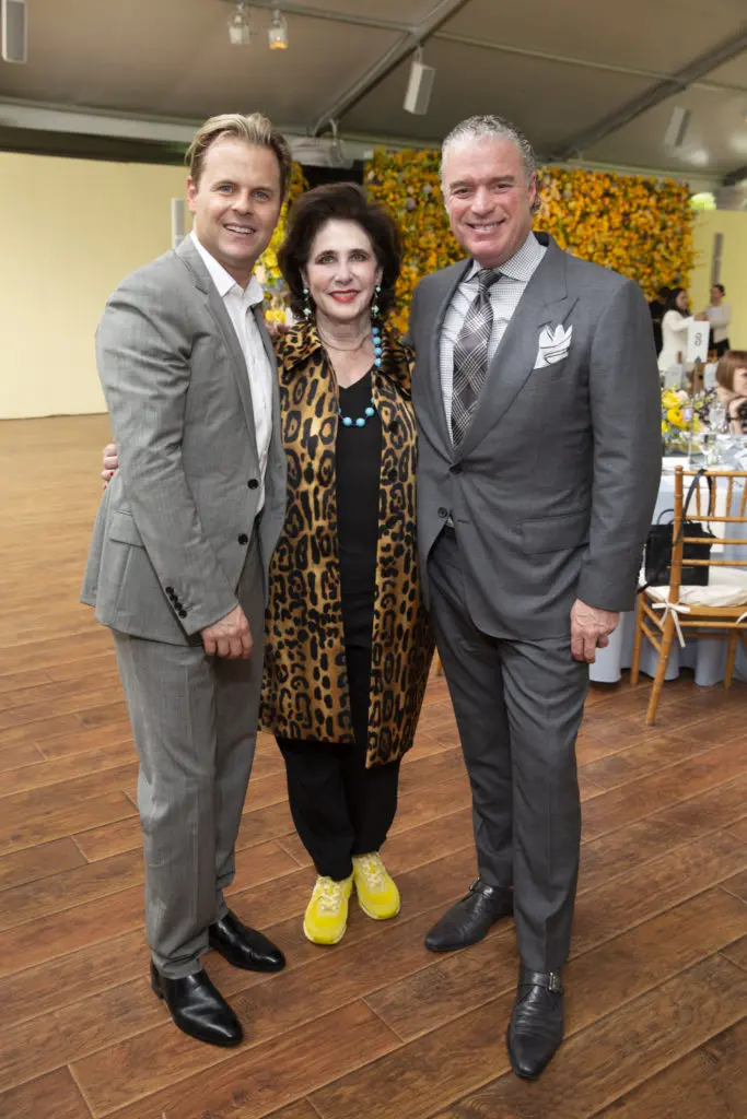 Adam Lippes, Elyse Lanier, Stephen Brunelle at the Bayou Bend Fashion Show & Luncheon. (Photo by Jenny Antill Clifton)