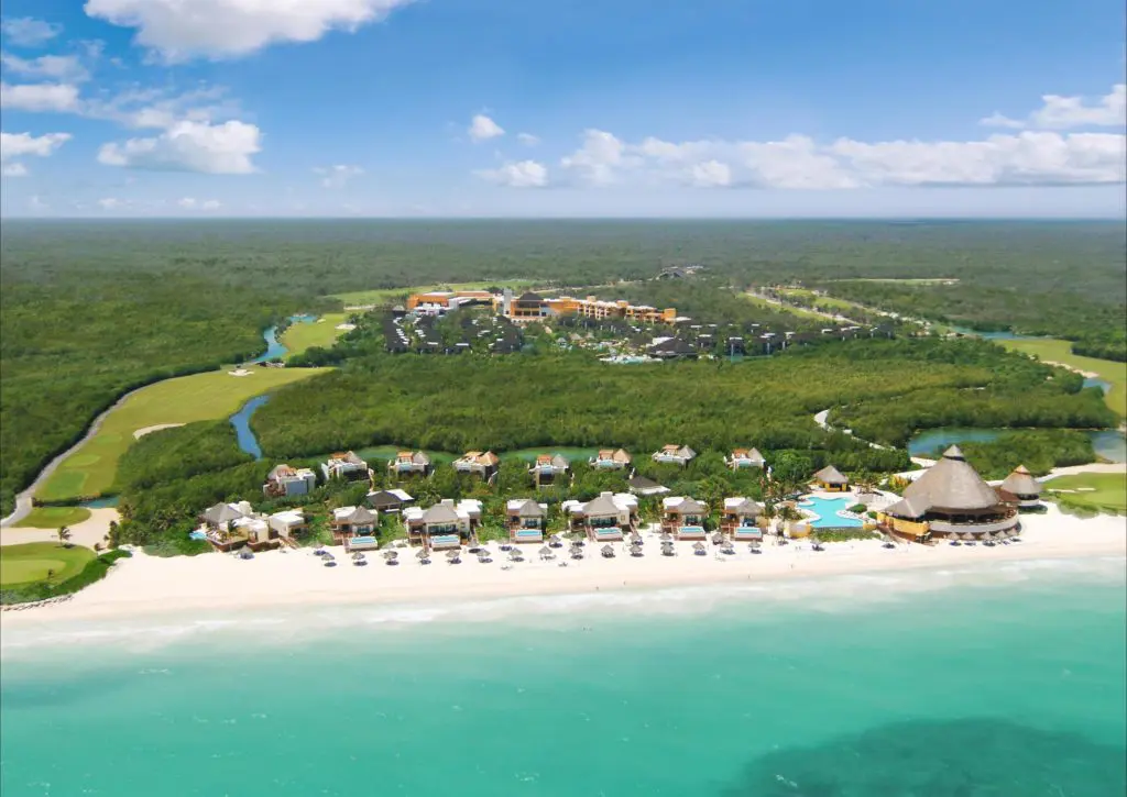 The 1,600 acre property of Mayakoba includes forests, white sand beaches and freshwater canals, a PGA level golf course and more.  (Photo Courtesy of Mayakoba) 