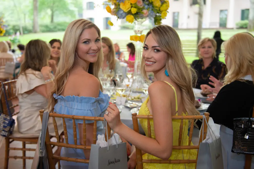 Astro wives Amy Cole, Daniella Rodriguez at the Bayou Bend Fashion Show & Luncheon  (Photo by Wilson Parish)