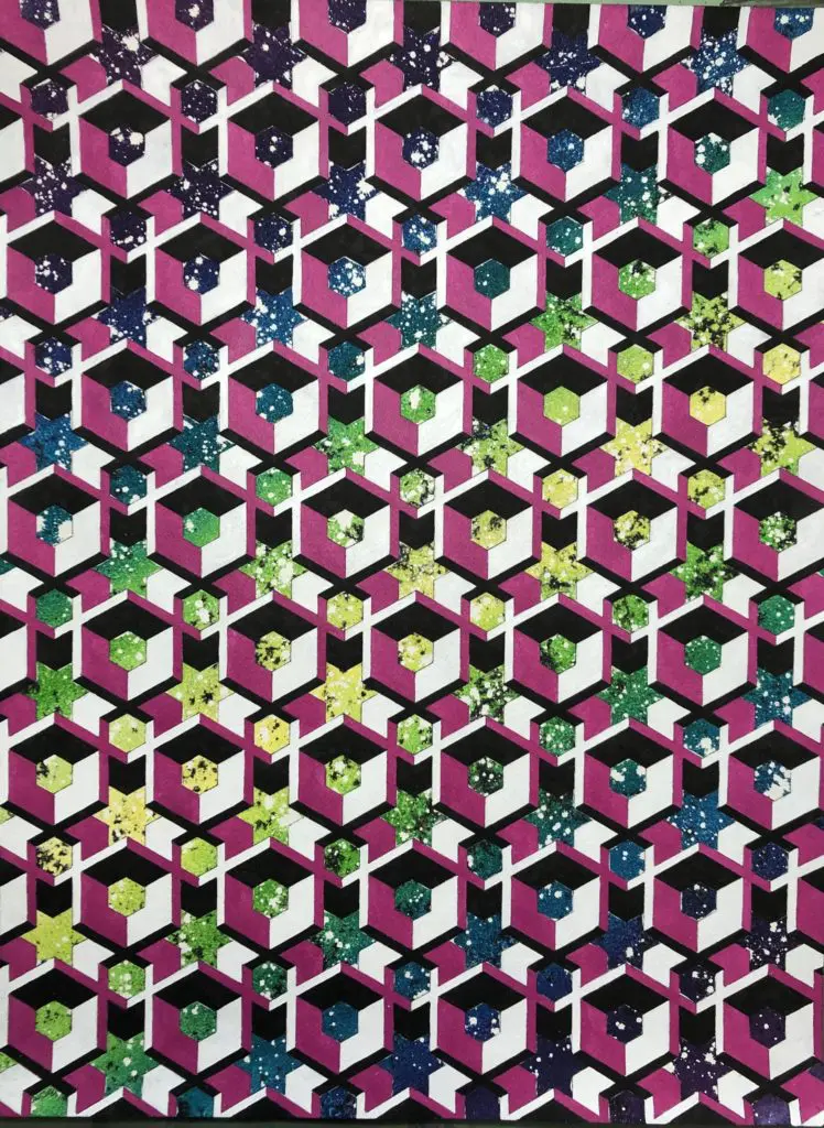 Austin Magruder's "Tessellated Hexagonal Pattern," 2019 (Winter Street, Studio 13A)