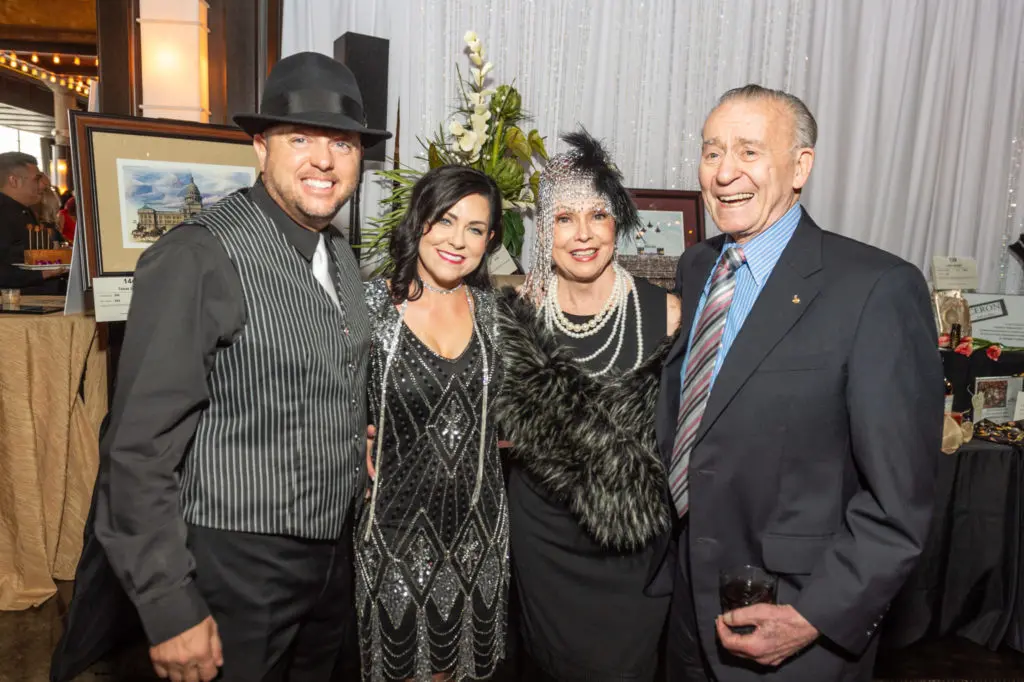 Joel & Sunshine Rogers, Dot & Walt Cunningham at the Be An Angel gala.  (Photo by Fulton Davenport, PWL Studio)