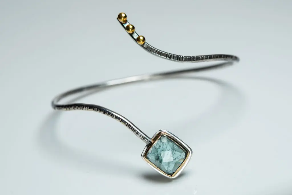 Bourne Jewelry and Design's “Tourmaline Bangle,” 2019 (Silver Street, Studio 318)