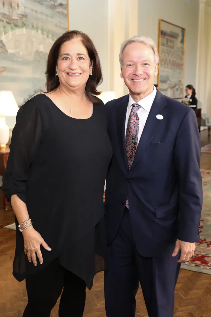 Brookwood CEO Vivian Shudde, Dr. Marc Boom at the Brookwood Community gala at Houston Country Club. (Photo by Priscilla Dickson)