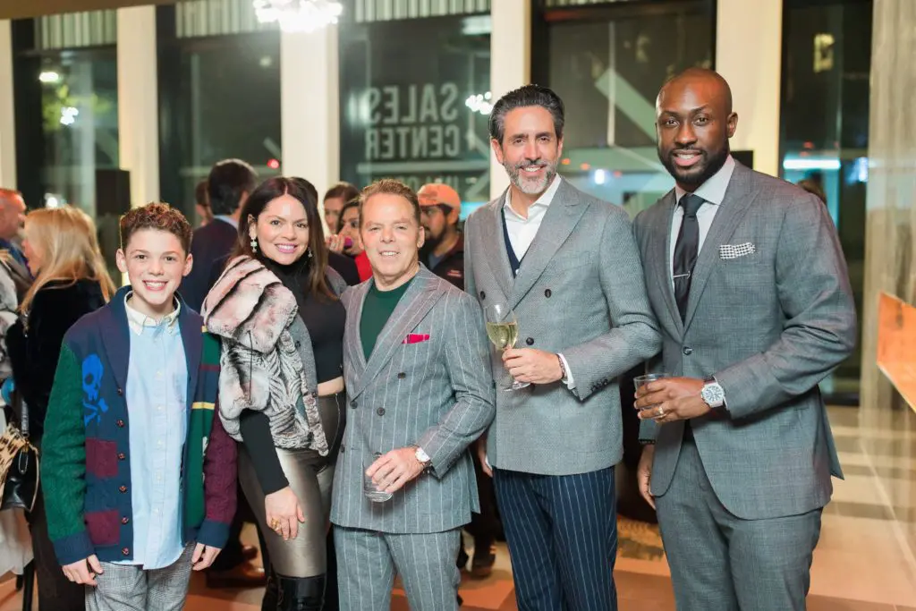 Jake Davis, Natalie & Randall  Davis, Emilio Guzman, Acho Azuike at The Marlowe grand opening. (Photo by Rachel Stubbe Photography) 