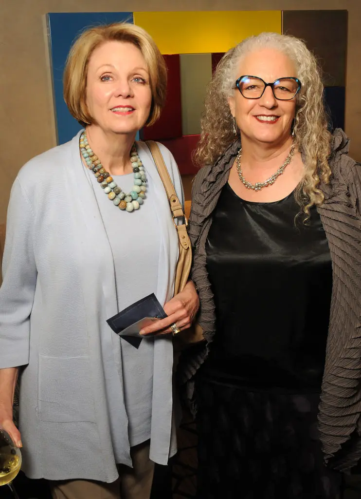 Carol Fleming, Margo Sawyer at the Contemporary@MFAH reception at the Lancaster Hotel  (Photo by Dave Rossman)