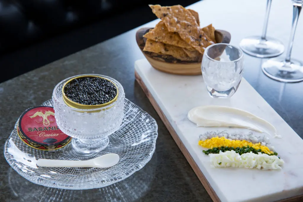 Caviar is on the menu at 1751 Sea and Bar. (Shannon O'Hara Photography)