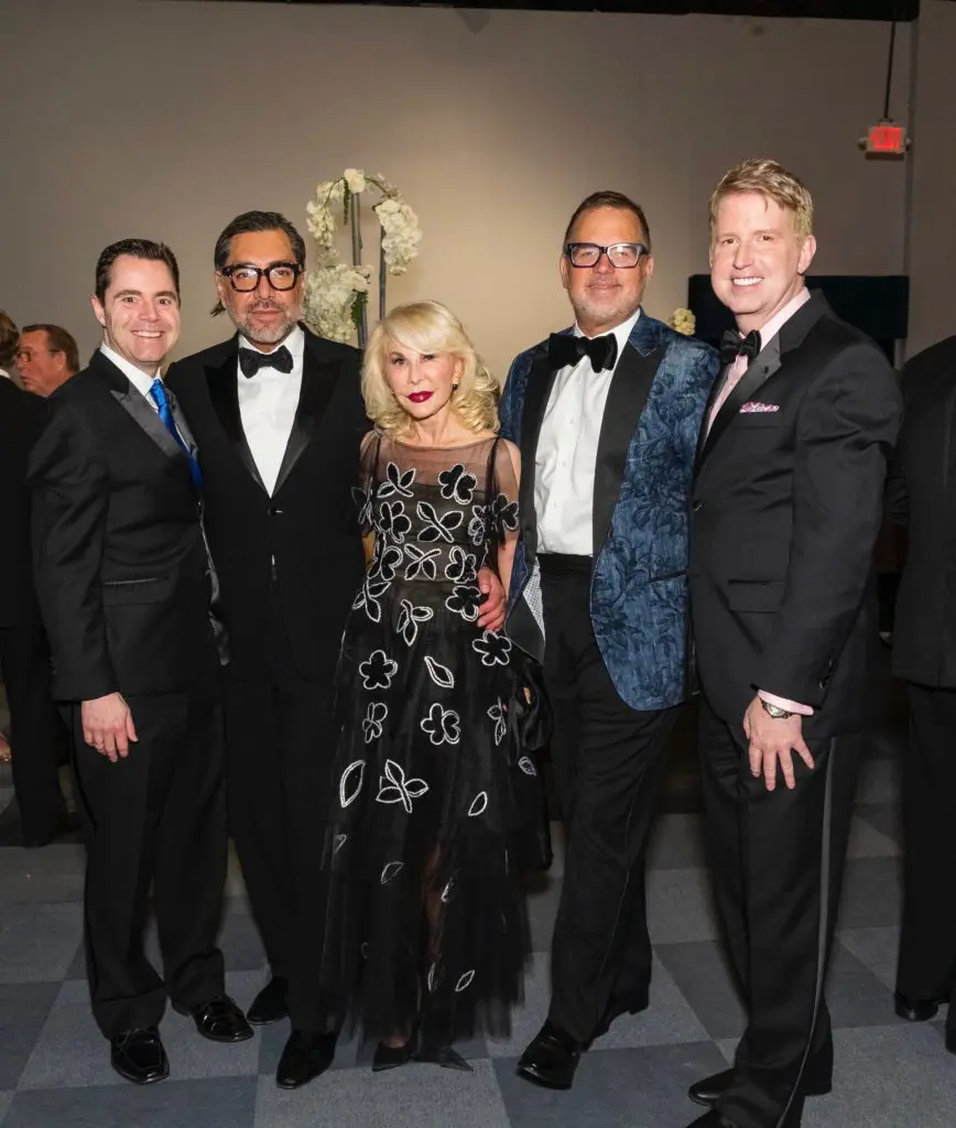 Rob Giardinelli, Ceron, Diane Lokey Farb, Todd Fiscus, Lance Avery Morgan at the Joe Niekro Foundation Knuckle Ball. (Photo by Nikki Rosenberg)