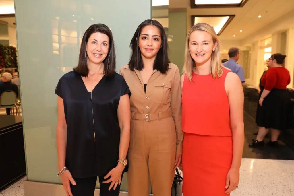 Ciny Cook, Rajani Alvarado, Jennifer Cope at Decorative Center Houston's  Spring Market. (Photo by Priscilla Dickson)