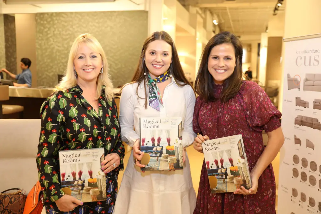 Courtnay Elias, Trisha Allen, Lila Malone at Decorative Center Houston's  Spring Market. (Photo by Priscilla Dickson)