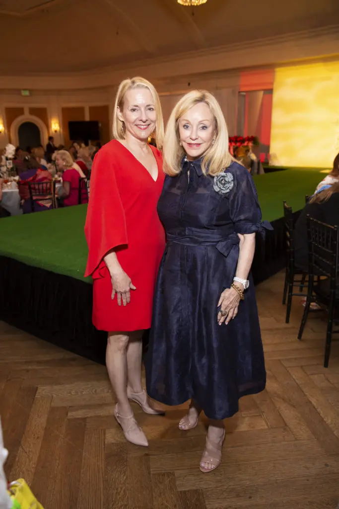 Darlene Clark, honoree Judi McGee at the Salvation Army Reflections on Style luncheon at River Oaks Country Club. (Photo by Jenny Antill)