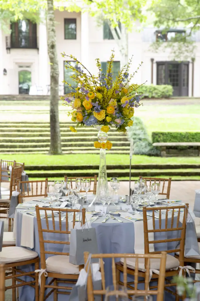 Flowers at the Bayou Bend Fashion Show and Luncheon by Stems Custom Florals. (Photo by Jenny Antill Clifton)