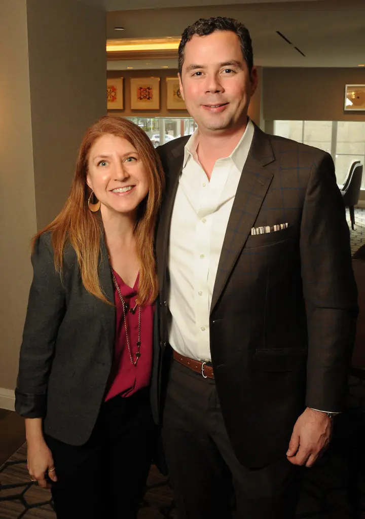 Elise Arnoult Miller, Claudio Gutierrez at the Contemporary@MFAH reception at the Lancaster Hotel (Photo by Dave Rossman)