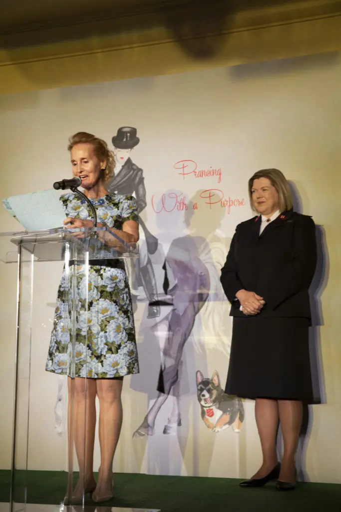 Gina Saour, Major Melody Davies at the Salvation Army Reflections on Style luncheon at River Oaks Country Club. (Photo by Jenny Antill)