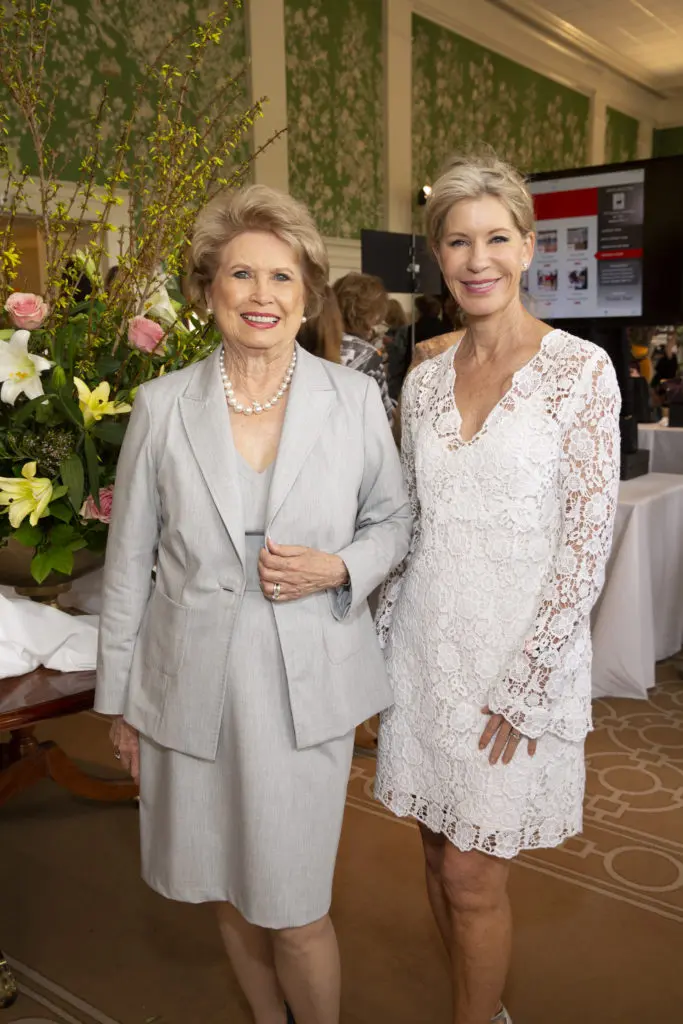 2020 Reflections on Style honoree Ginger Blanton with Penny Wright at the 2019 luncheon at River Oaks Country Club. (Photo by Jenny Antill)