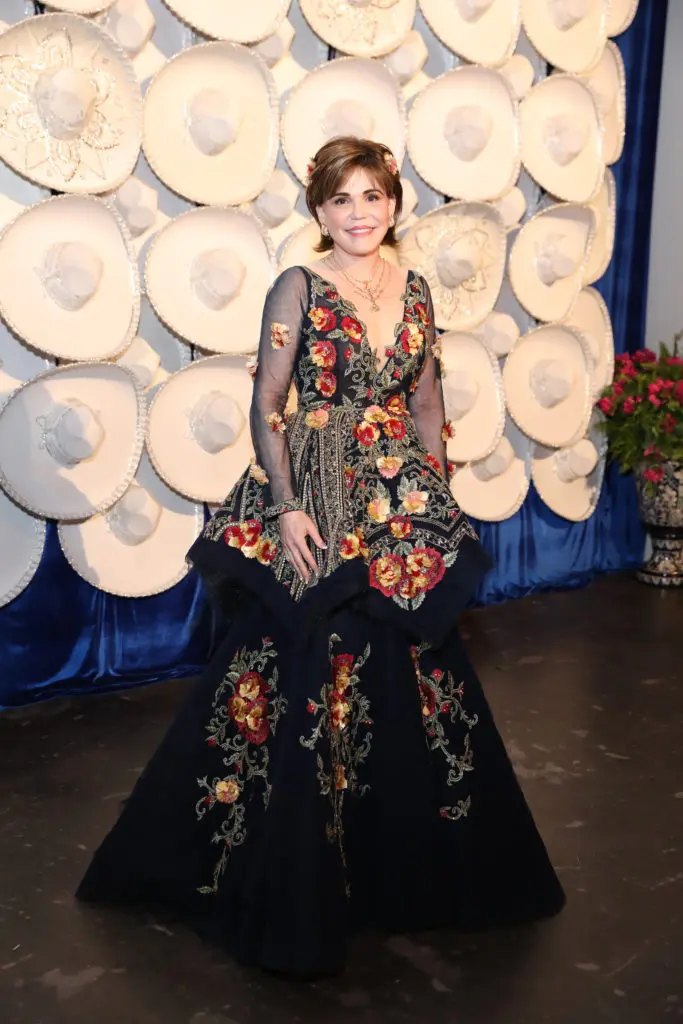 Hallie Vanderhider chose a floral Marchesa gown for the Houston Grand Opera Ball. (Photo by Priscilla Dickson)