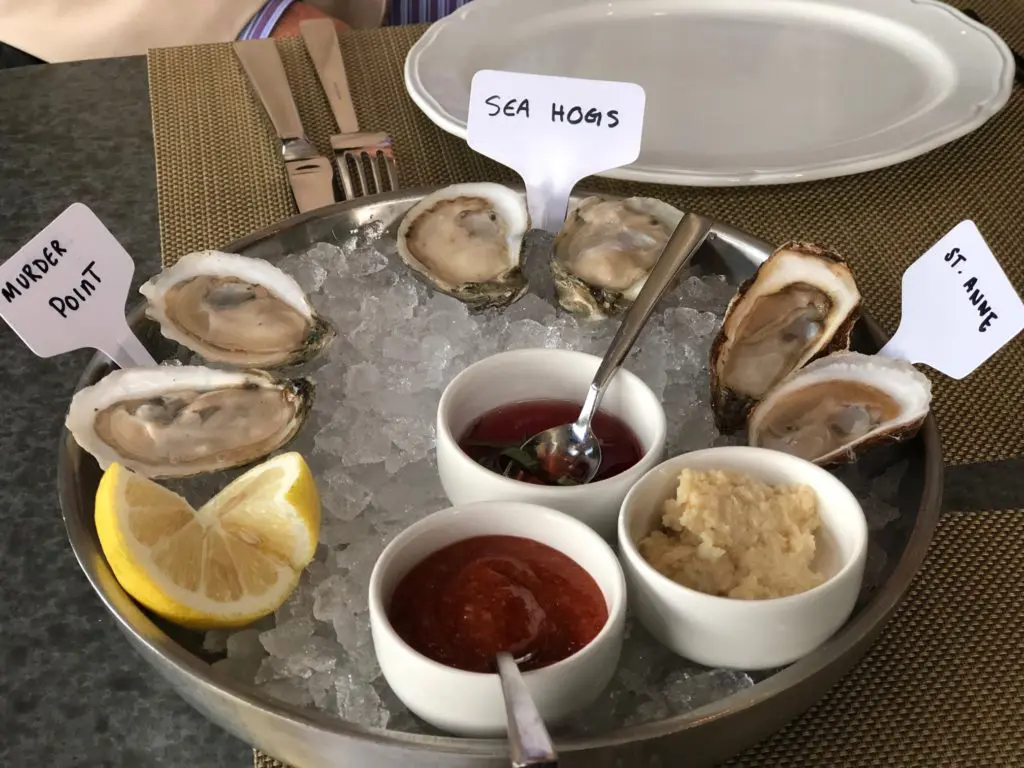 For aficionados, dinner at 1751 Sea and Bar begins with a feast of sweet, chilled oysters. (Photo by Shelby Hodge)