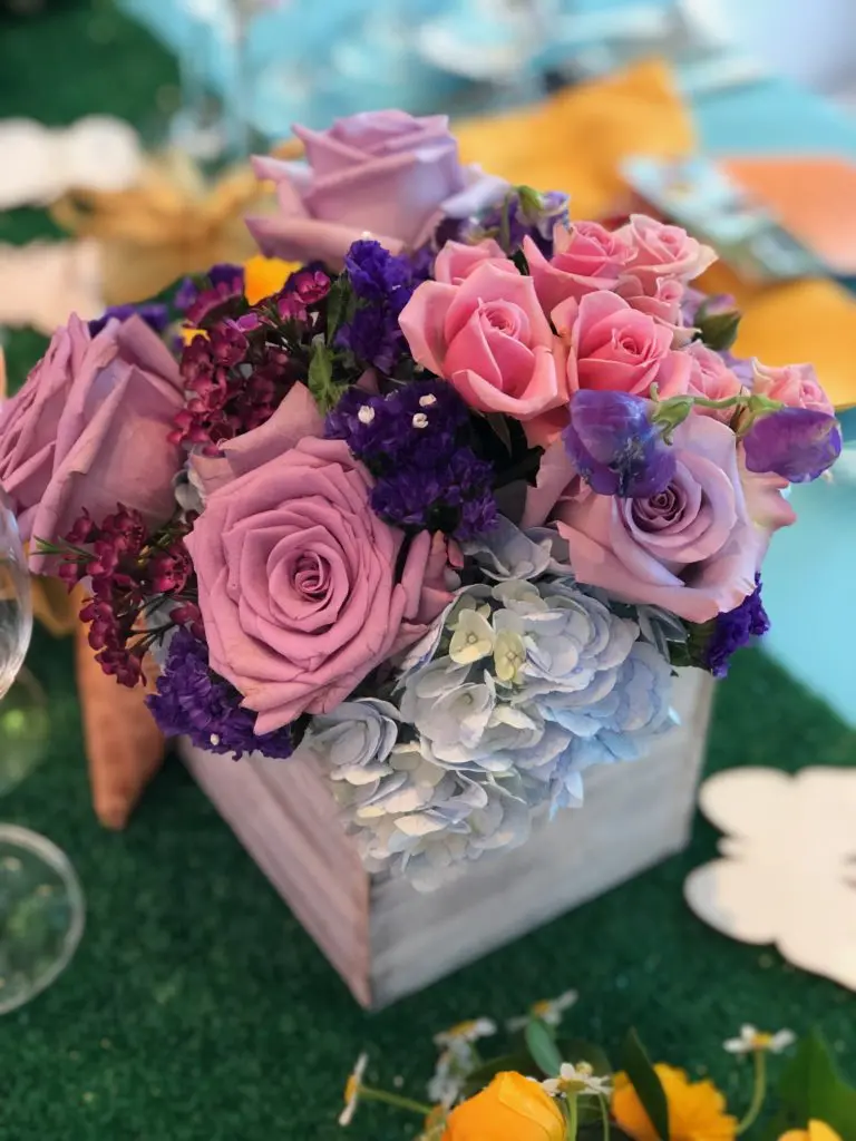 Tabletop decor by Kirksey Gregg for the Veuve Clicquot luncheon at Balthazar Cellars. (Photo by Shelby Hodge)
