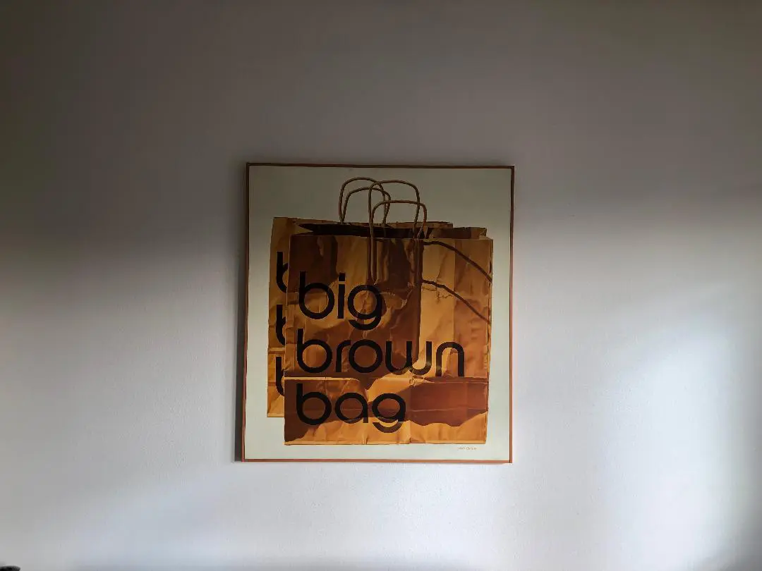 CG’s grandfather’s painting that hangs in her home. John Geyer’s “Brown Bag” from the 1980s.