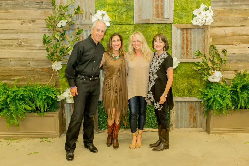 Jack Balagia, Susie Balagia, Deana Carter, Mary Lalagia at the Houston Cattle Baron's Ball at the George Ranch.  (Photo by Mike Charlton)