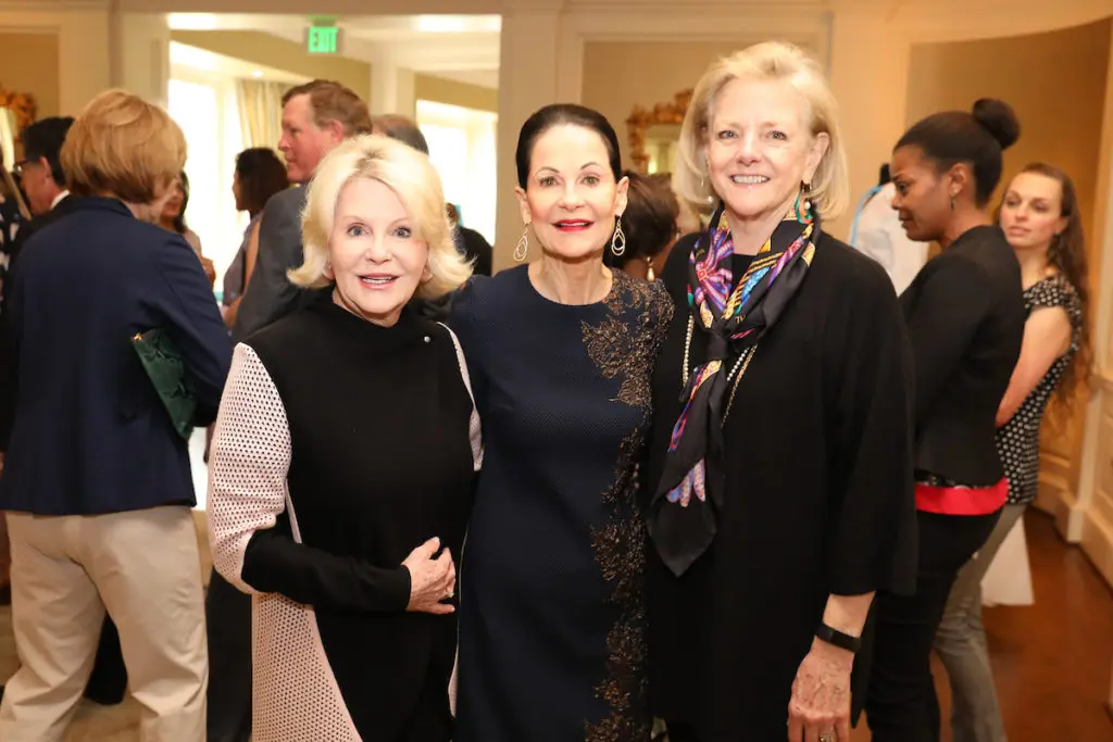 Jan Griesenbeck, Cheryl Beck and Sally Harvin at the  PARTNERS luncheon benefiting the Cizik School of Nursing at UTHealth. (Photo by Priscilla Dickson)