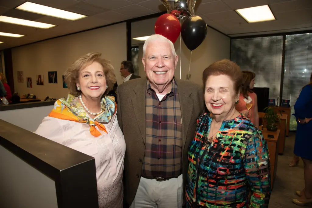Jerry Williams, David McKeithan, Helen Shaffer at the Beth Wolff Realtors 40th anniversary party. (Photo by Alexander's Fine Portrait Design)
