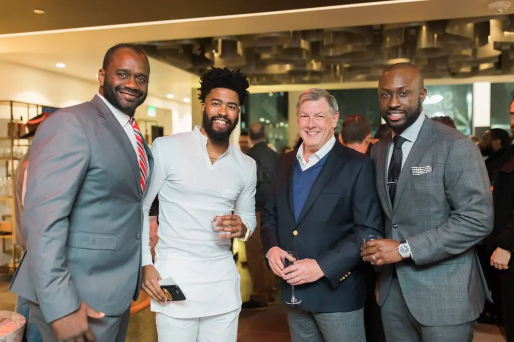 Jerry Davis, Marcus Harris, Neil Hamil, Acho Azuike at The Marlowe grand opening. (Photo by Rachel Stubbe Photography)
