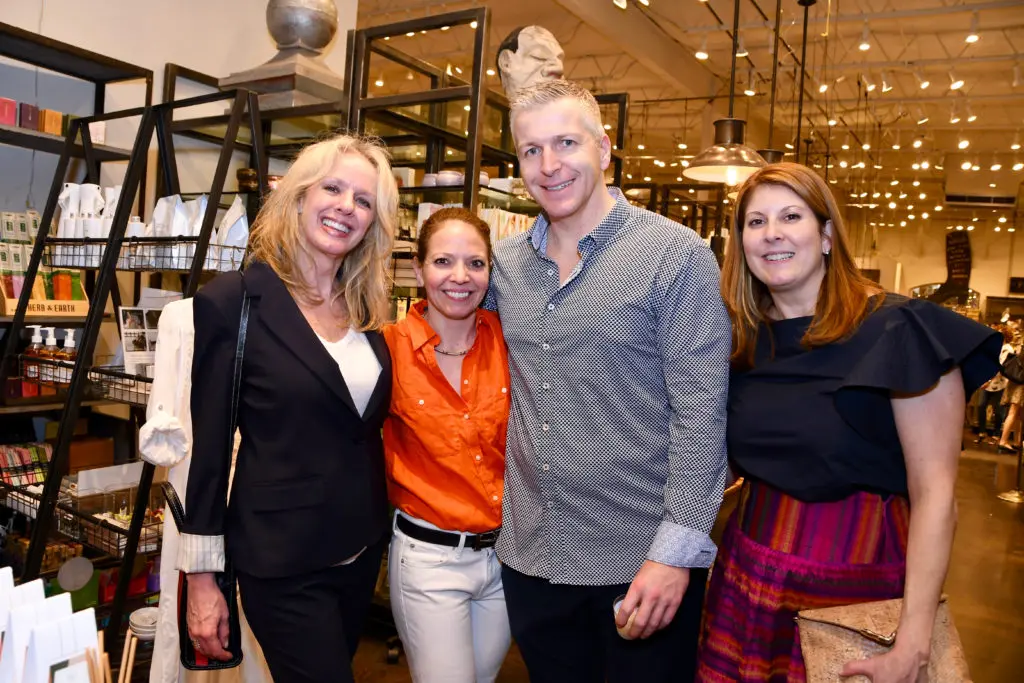 Julie Jameson, Julie Sacco, Gordon Rentzsch, Christina Sacco at the American Heart Association Shop with Heart Card launch. (Photo by Alejandro Montoya)