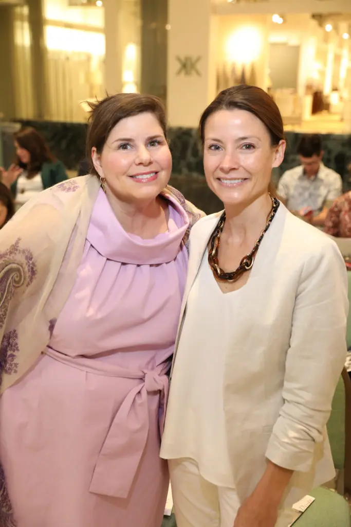 Kristen Weikel, Courtney Blair at Decorative Center Houston's  Spring Market. (Photo by Priscilla Dickson)