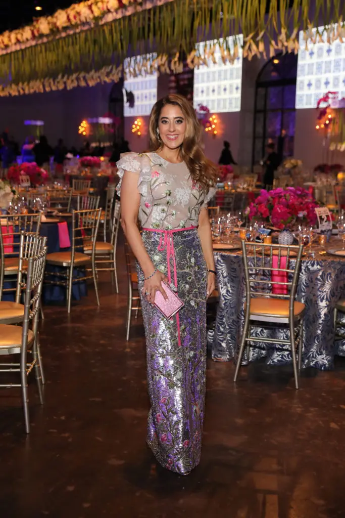 Kristina Sommerville wore a jewled Monique Lhuillier gown to the Houston Grand Opera Ball. (Photo by Priscilla Dickson)