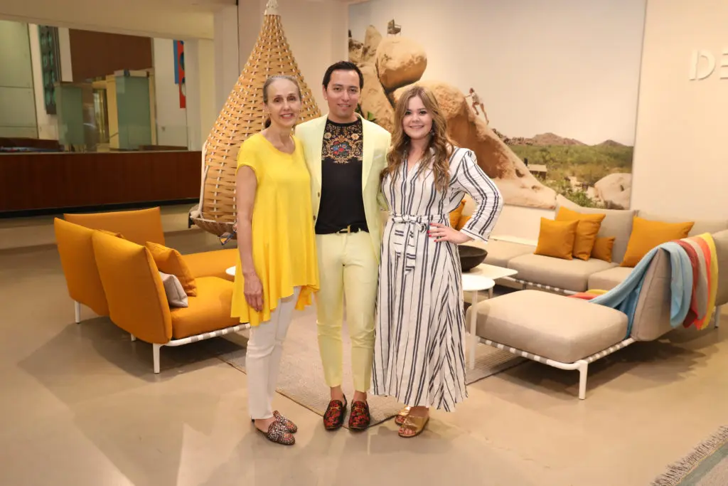 Marjorie Partin, Will Eckert, Kelsy Bryant at Decorative Center Houston's  Spring Market. (Photo by Priscilla Dickson)