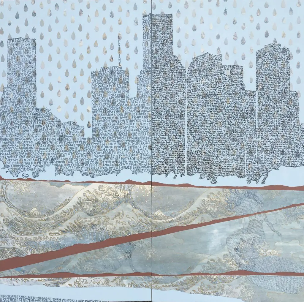 Marlo Saucedo's "The H/In The Bayou" [Diptych], 2019 (The Silos, Studio 231)