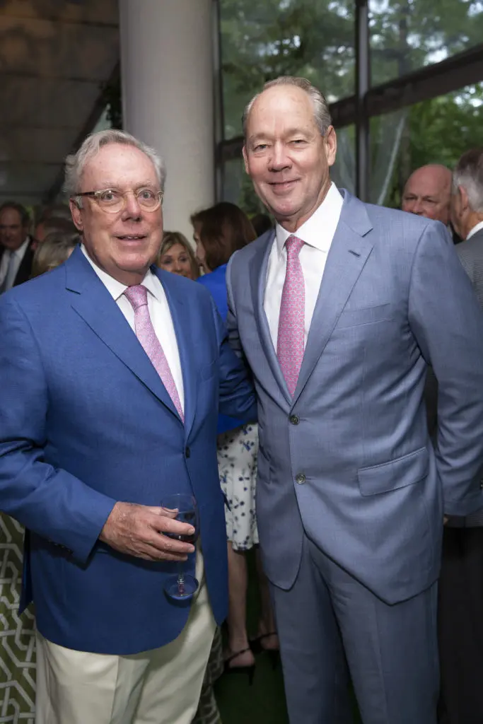 Michael Linn and BFF Jim Crane at the Bayou Bend Garden Party. (Photo by Jenny Antill Clifton) 