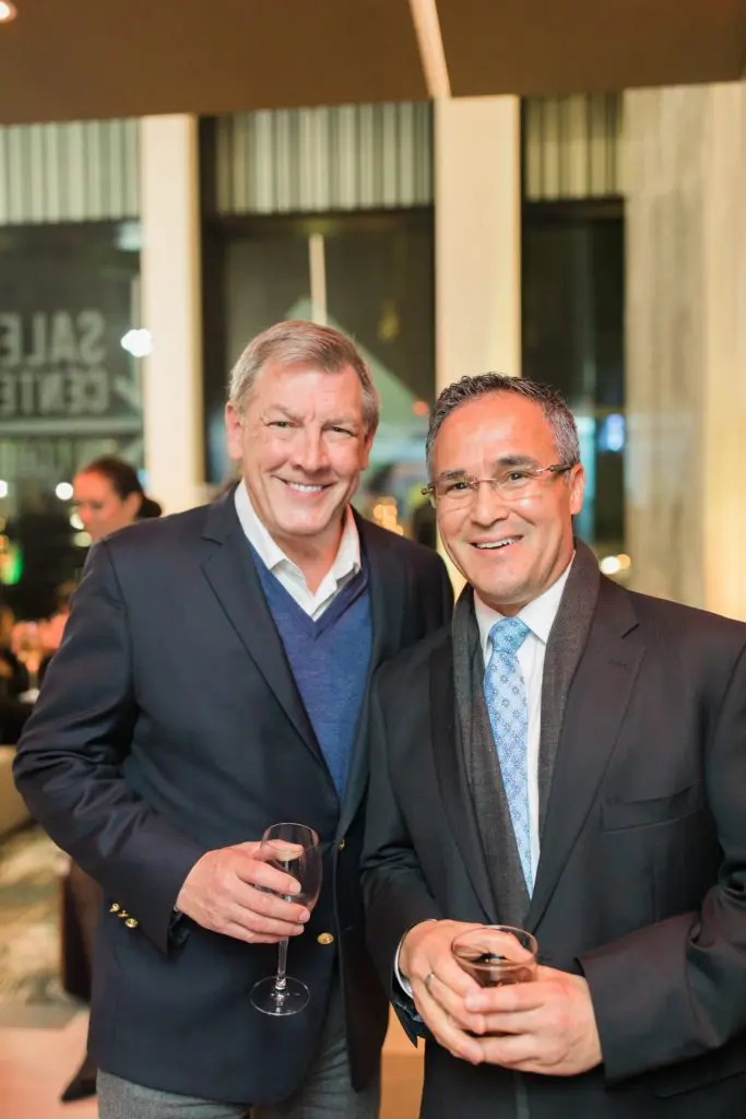Carnan Properties Neal Hamil, Ed Melchor at The Marlowe grand opening. (Photo by Rachel Stubbe Photography)