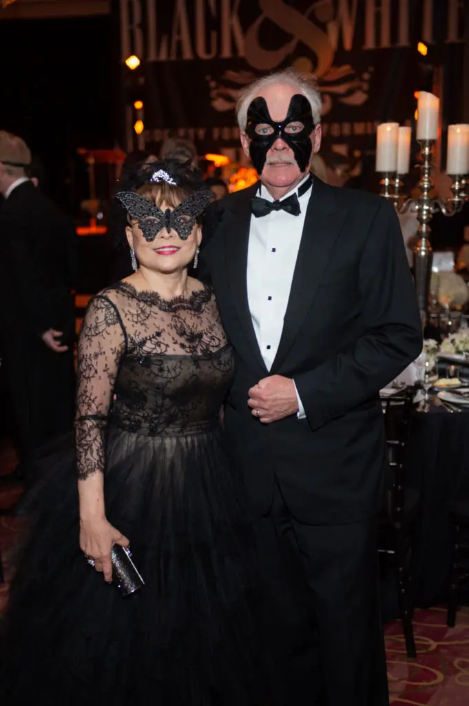Honorees Rini & Edward Ziegler at the Society for the Performing Arts Black & White Ball at Wortham Theater Center. (Photo by Wilson Parish)