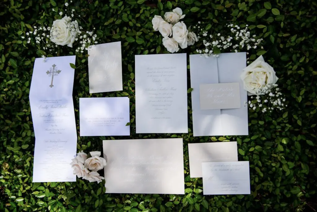 The invitations and programs were sleek, simple and understated.  (Photo by Chris Bailey )