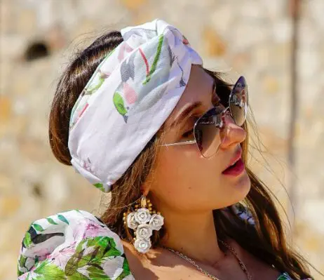 Tanya Litkovska, Cotton Turban in Uccellino, $150, available on tanyalitkovska.com