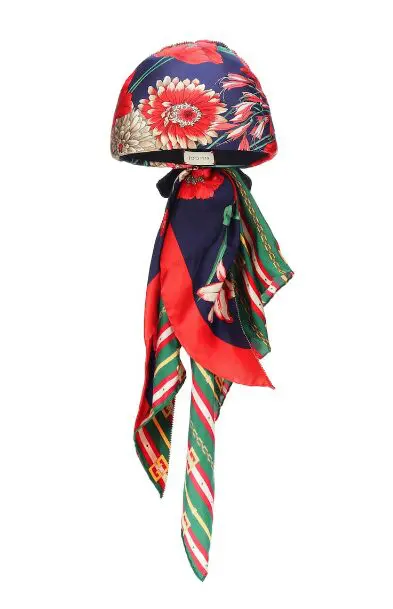 Gucci, spring bouquet silk turban, $1,295, available on mytheresa.com
