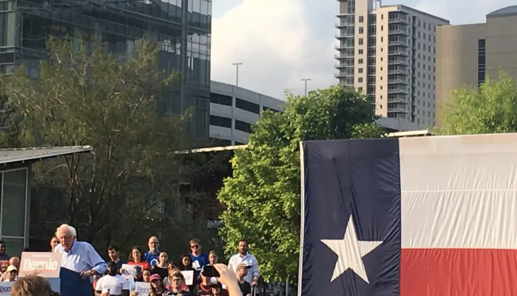 Hundreds and hundreds attended the rally. 