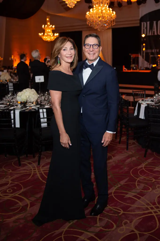 Soraya & Scott McClelland at the Society for the Performing Arts Black & White Ball at Wortham Theater Center. (Photo by Wilson Parish)