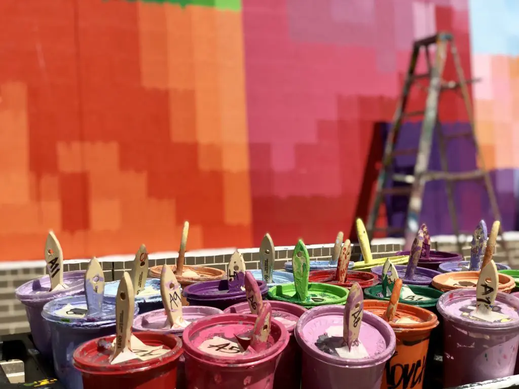 A year and a half of planning, meetings, and creating went into making Midtown's latest street art piece. 