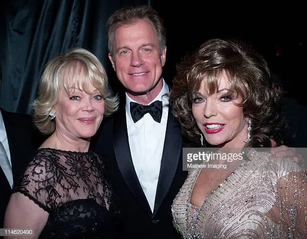 Candy Spelling, Stephen Collins and Joan Collins during 58th Annual Primetime Emmy Awards – Governors Ball at The Shrine Auditorium in Los Angeles, California, United States. (Photo by Mathew Imaging/FilmMagic)