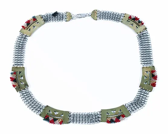 On the silent auction block: Eve France's "Untitled Necklace" was made in collaboration with artists and artisans including the internationally known Joyce Scott and Hlengiwe Dube.